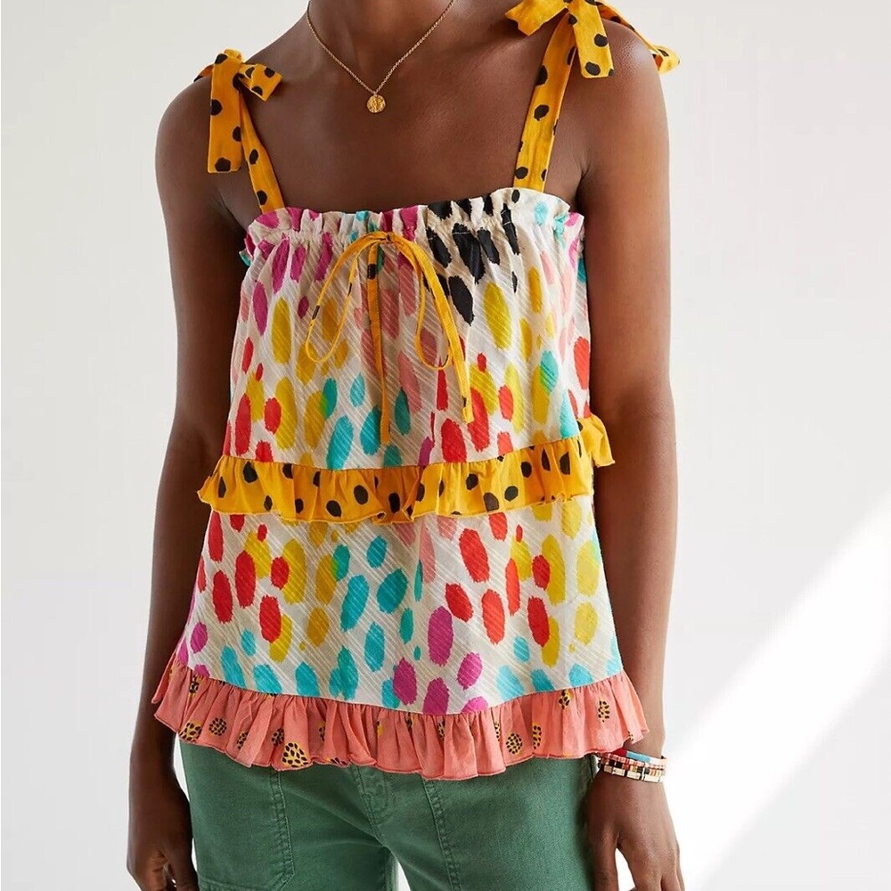 Anthropologie - Conditions Apply Mixed Print Cotton Tank